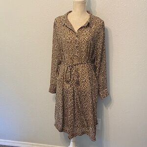 Modcloth Brown Floral Dress